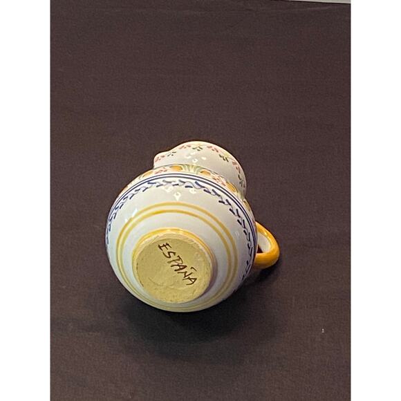 6 inch decorative hand painted pitcher decorative ceramic made in Spain new - Picture 7 of 7